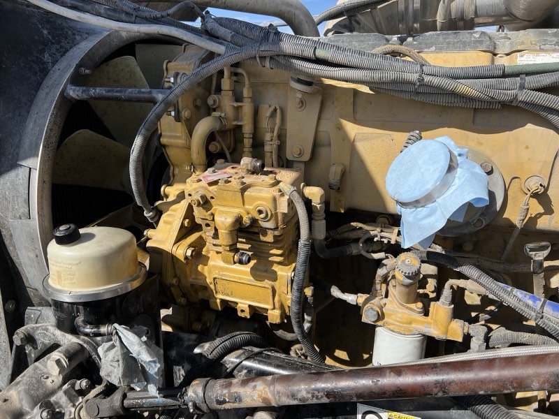 Caterpillar diesel engine compartment during service